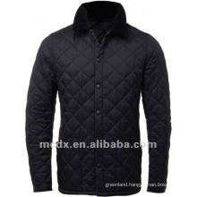 2015 basic style men quilted jacket in Black